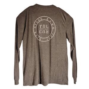 Volcom tshirt mens XL XLarge gray long sleeve graphic tee skate crew neck